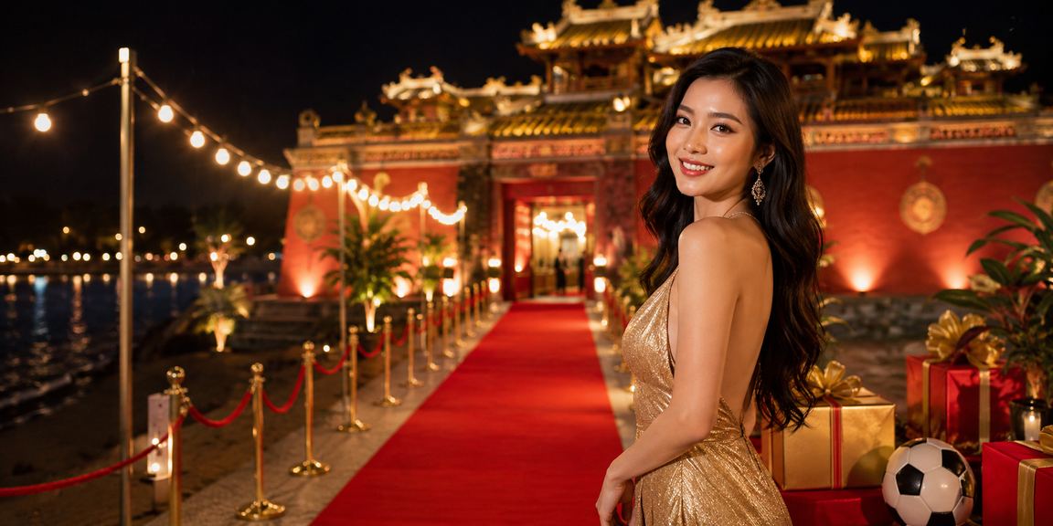 Bối cảnh bãi biển Huế minh họa xem thể thao bằng điện thoại