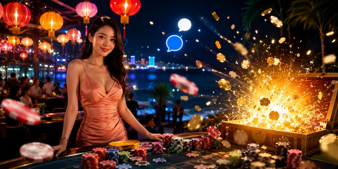 Chợ đêm Nha Trang minh họa nhu cầu giải trí casino trực tuyến của người Việt